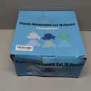 Youngever 18 Piece Plastic Kitchen Dinnerware Set, Plates, Dishes, Bowls, Cups, Service for 6 (Coastal Colors)