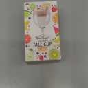 Irenare 1 Pcs Baby Wine Sippy Cup Plastic Goblet Cup No Spill Wine Glass Baby Sippy Goblet Glass Beverage Mug Milk Bottle with Lid for Kids (Pink)