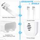 Sliner 3 Pcs Toilet Tank Cleaning Tablet Holder 3.5'' x 2.8'' x 1.4'' Hanging Toilet Tank Bleach Tablet Bracket Cleaner Carrier Prevents Flapper Jams & Residue, Extends Life of Cleaner Tablets