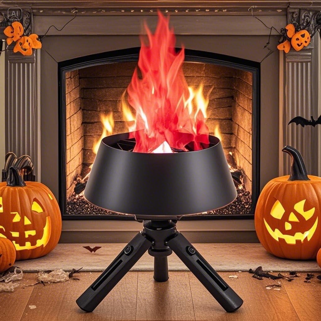 3D Artificial Fake Fire Flame Light,LED Effect Light Fake Campfire Lamp, Realistic Simulated Prop Flame Lamp for Halloween Christmas Party Festival Table/Hanging Decorations