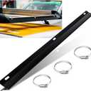 Gisafai Ladder Rack Wind Deflector with 3 Pcs Ring Clamps Roof Rack Wind Deflector Cut Down On the Noise Fairing for Car Trailer Pickup Accessories, 39.37 Inch Black