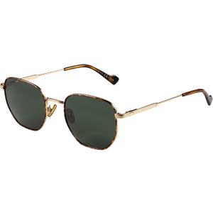 ZENOTTIC Hexagon Polarized Retro Sunglasses for Men Women-Vintage Metal Frame Design UV Protection Trendy Fashion Shades (Gold Frame Green Lens)