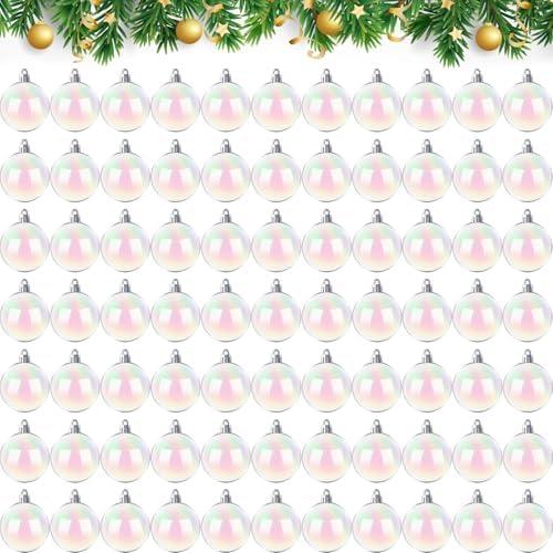 120 PCS Halloween Plastic Iridescent Ball Decoration, Clear Bubble Ball for DIY Bubbling Cauldron, Witch Cauldron Decoration, Cauldron DIY Witch Magic Pot, 1.18 Inch