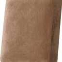 H.VERSAILTEX Velvet Stretch Couch Cushion Cover Plush Cushion Slipcover for Chair Cushion Furniture Protector Seat Cushion Sofa Cover (1 Piece Armchair Cushion Covers, Camel)