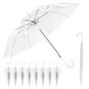 Clear Umbrella Wedding for Guests, Bulk Umbrellas for Rain , 8 Pack