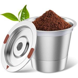 Reusable K Cups, Stainless Steel K Cups for Keurig, Keurig Reusable Coffee Pods for Keurig 1.0 & 2.0 Coffee Makers BPA-Free Refillable Coffee Filters (1)