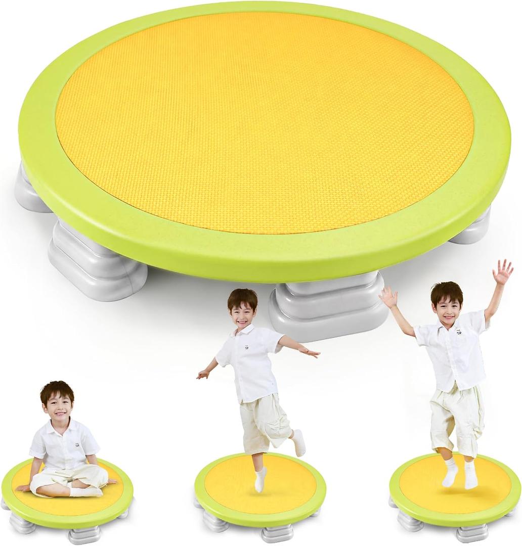 Mini Trampoline for Kids, Bounce Board with Non-Slip Base for Autistic Kids