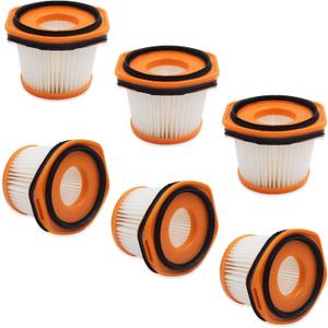 Vacuum Replacement Filters for Shark Wandvac System WV360 WS620 WS630 WS632 WS632BLBRN WS632GDBRN WS632GNBRN WS632PKBRN WS632RGBRN Cordless Stick Vacuum Cleaner - Compare to Part XFFWV360-6 Pack