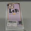 LeYi for iPhone 15 Case: with Tempered Glass Screen Protector [2 Pcs]+ Full Camera Lens Protection,Love Heart Plating Women Cute Luxury Soft TPU Shockproof Case for iPhone 15,White