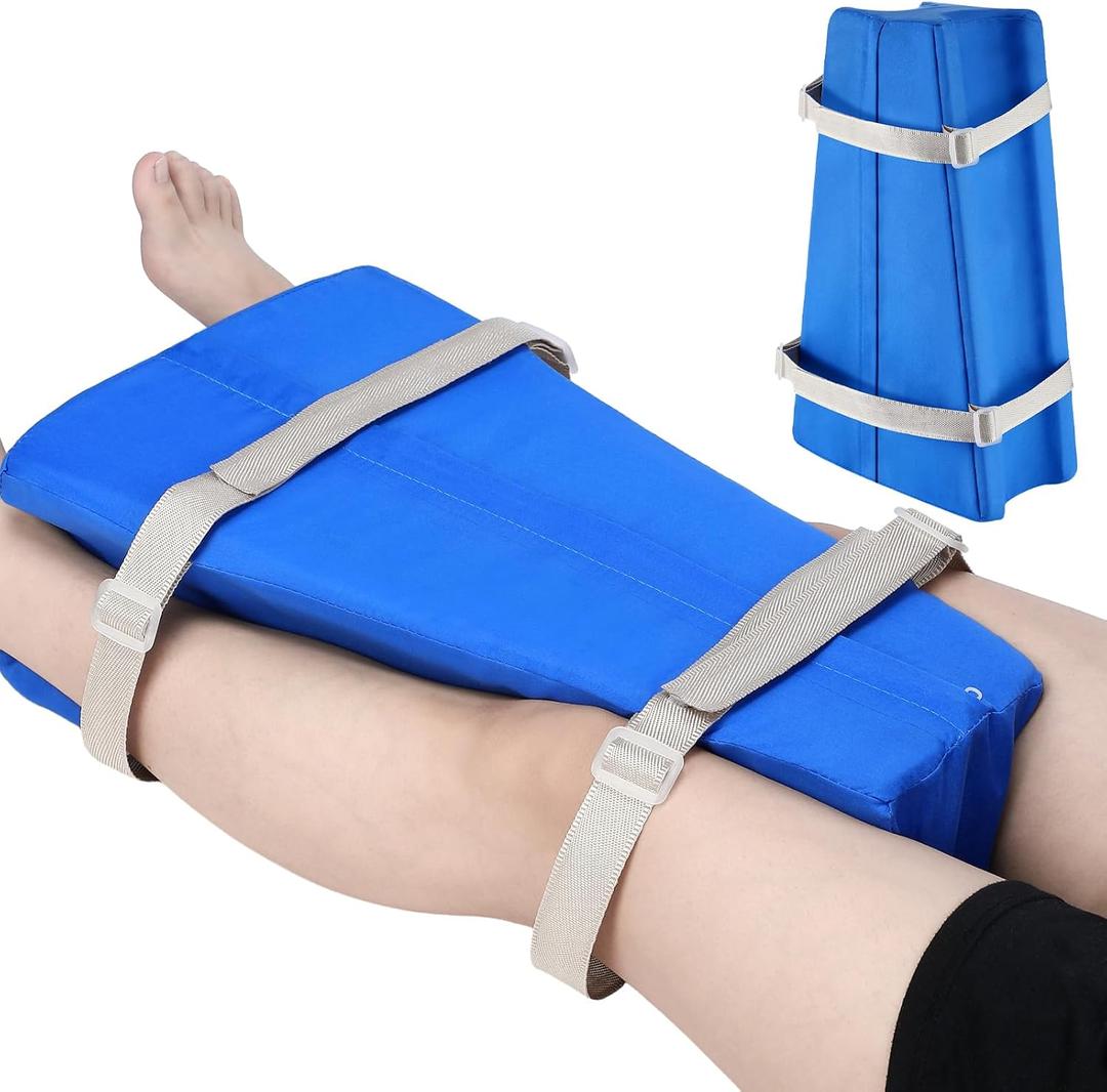 DoubleFill Hip Abduction Pillow Hip Surgery Pillow Hip Surgery Recovery Supplies Comfortable Support Hip Replacement Pillow with Strap and Cover for Legs Reducing Pain