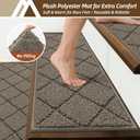 COSY HOMEER Stair Treads for Wooden Steps 9"x28" Washable Indoor Carpet Stair Treads Non Slip Soft Polyester Stair Carpet Tread Reusable Stair Runner Rugs for Kids, Elders,Pets,Light Brown,15pcs