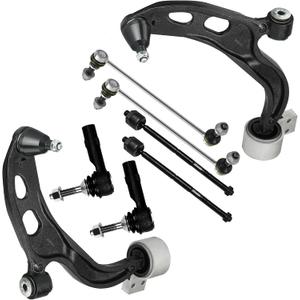 Front Suspension Control Arm Kit Compatible With 2010-2012 Ford Taurus & Flex and 2010-2012 Lincoln MKS Sway Bar Link, Outer & Inner Tie Rod End Suspension kit
