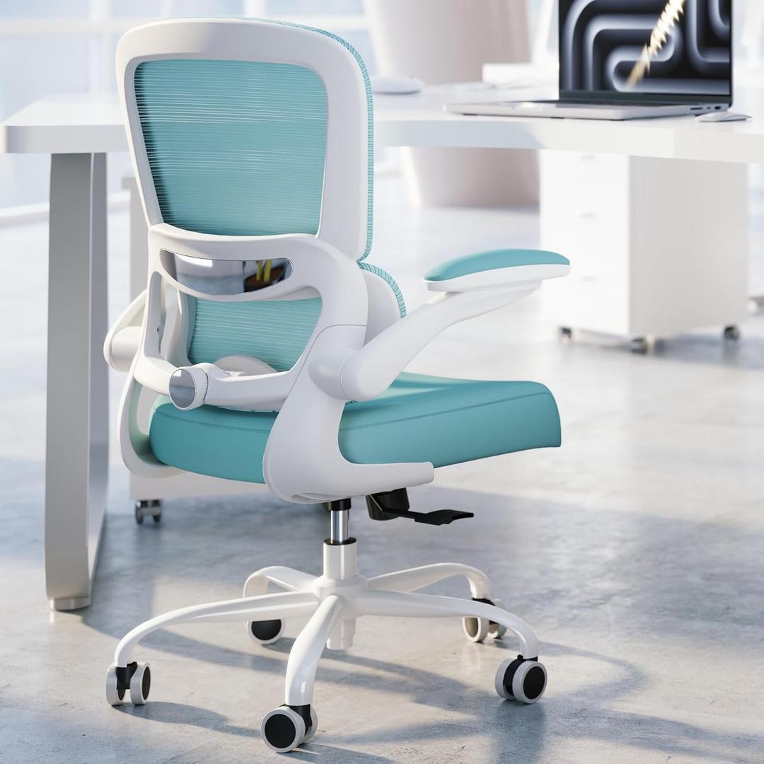 TRALT Office Chair - Ergonomic Desk Chair with Adjustable Lumbar Support, Mesh Computer Chair, Executive Chairs for Home Office Comfortable Lumbar Support (Mint Green)
