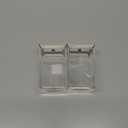 Pack of 2 iDesign Clarity Metal Tumbler Makeup Toothbrush Holder for Bathroom, Countertop, Desk, Dorm, College and Vanity, Clear and Brushed