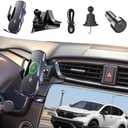 MGRFTOX Car Phone Mount for Honda CR-V 2017–2022, 15W Wireless Fast Charging Auto-Clamping Vent Phone Holder, One-Hand Operation, Hands-Free, 360° Adjustable, Without Blocking Airflow