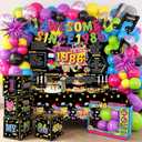 40th Birthday Decorations for Men Women Awesome Since 1986 | Back in 1986 Birthday Party Decor with Backdrop, Tablecloth, Banner, Balloons, Photo Booth Props 40 years old set