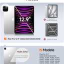 SMARTDEVIL 1 Pack Screen Protector for iPad Pro 12.9 Inch (6th/5th/4th/3rd Generation, 2022/2021/2020/2018) with Easy-Install Tray[Military Grade Shatterproof]9H+ Hardness Tempered Glass, HD Clarity, Dust & Bubble Free