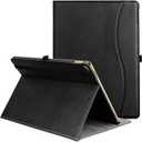 Ztotop Case for iPad Pro 12.9 inch 2017/2015 (Old Model, 1st & 2nd Gen), Premium Leather Folding Stand Folio Cover with Auto Wake/Sleep, Document Card Slots and Multiple Viewing Angles, All Black