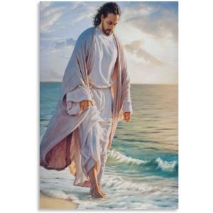 DBQFRSBP God Walks on Water PosterAt Room Aesthetic Posters Cool Artwork Wall Art Home Decor Gift Canvas Art Poster And Wall Art Picture Print Modern Family Bedroom Decor Posters 12x18inch(30x45cm) (Unframe-style)