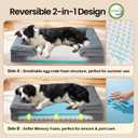 OhGeni Orthopedic Dog Bed Couch Cat Sofa for Large Sized Pets with Memory Foam, Machine-Washable Waterproof Removable Cover, Soft Comfortable Fabric, 38-inch