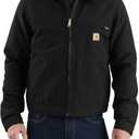Carhartt Men's Iconic J01 Duck Detroit Jacket (Black, L)
