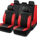 Skechers Car Seat Covers, GOGA Mat Oxford Cloth Seat Covers, Waterproof Car Seat Covers Full Sets, Automotive Universal Fit Seat Cover for Most Cars, Suvs, Trucks, Red