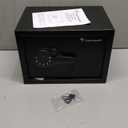 Bonsaii Safe Box with Electronic Keypad, Steel Security Lock Box with Key, 0.23 Cubic Feet, 9.06" W x 6.69" D x 6.69" H, Small Hidden Safe for Cash Jewelry