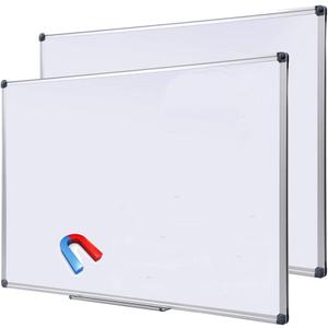 2 Pack 48 x 36 Large Magnetic Dry Erase Board with Removable Marker Tray| Commercial Quality Wall-Mounted Aluminum Message Presentation White Board for Home Office Classroom