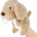 Animal Hand Puppets 11 Inch Sea Turtle Plush Dinosaur Animals Hand Puppet Toys Role-Play Toy Puppets for Kids Storytelling Imaginative Pretend Play Teaching Preschool(Dog)