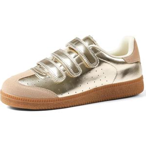 CYNLLIO Sneakers for Women Comfortable Tennis Shoes Non-Slip Lightweight Walking Shoes Casual Fashion Sneakers (9.5, 1gold)