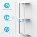 Liuoud Towel Rack for Bathroom, Wall Mounted Vertical Rolled Towel Storage Organizer Holder with Shelf, Holds Up 6 Large Bath Sheets, White Large Size