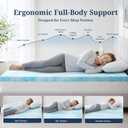 IULULU Queen Size Mattress Topper, 3 Inch Gel Memory Foam Topper in a Box, Pressure Relief & Cooling, CertiPUR-US Certified