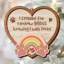 TEEZWONDER Pet Memorial Christmas Ornament - Wooden Christmas Ornaments 2025 - Dog Memorial Gifts for Loss of Dog, Cat Remembrance Gifts, Pet Loss Sympathy Gift Ideas, Cat Dogs Memorial Ornament