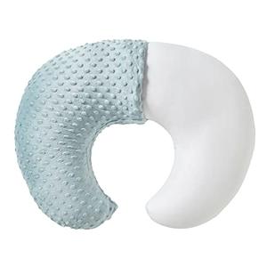 QUENESS Nursing Pillow and Positioner, Breastfeeding, Bottle Feeding, Baby Sitting Support with Removable Ultra Soft Cover, Tummy Time Support for Baby Boys and Girls (Cloud Blue)