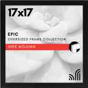 Americanflat 17x17 Picture Frame with Polished Plexiglass - Epic Collection - Square Picture Frame with Engineered Wood - Wide Photo Frames for Wall display - Black