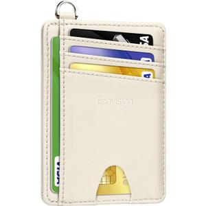 Slim Minimalist Front Pocket Wallet, RFID Blocking Credit Card Holder Wallet with Detachable D-Shackle for Men Women