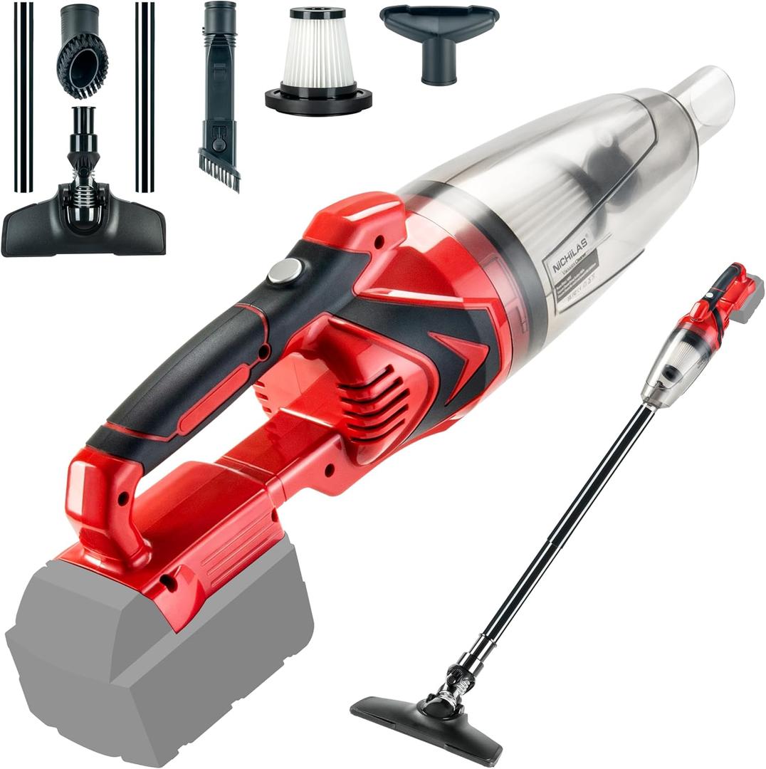 Handheld Vacuum Cleaner, 10KPA Powerful Lightweight Cordless Stick Vacuum Cleaner for Hard Floor, Carpet, Car Cleaning, Compatible with Milwaukee M18 Batteries (NO Battery)