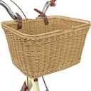 GRANNY SAYS Bike Basket, Wicker Basket for Bike, Hand-Woven Bicycle Basket, Detachable Wicker Front Handlebar Bike Basket (Natural)