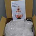 Kusini Drink Fountain for Parties - 1.5 Gal, 3 Tier Punch Bowl Drink Tower, LED Base, 4 Reusable Cups - Drink Dispenser Machine for, Juice, Punch, Pani Puri Fountain for Party Hosting Supplies