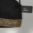 Women's High Waisted Swimsuit Two Piece Ribbed Bikini Sets Crop Top High Cut Cheeky Bathing Suits (Medium, Black Gold)