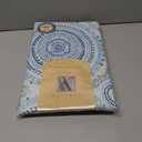 Newbridge 60 x 120 Inch Rectangle Fabric Tablecloth, Blue Circle Stitch, Indoor Outdoor No Iron Soil Resistant Dining Room, Party and Banquet Table Cover, Blue Modern Boho Chic Print