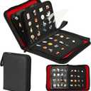 Oeun fan Enamel Pin Display Book, 6-Page Pin Trading Book, Portable Pin Bag and Pin Board (PU Black)