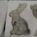 1 Pair Decorative Bunny Bookends Cute Animal Rabbit Book Ends Easter Bunny Statues for Home Office Desk Living Room Decoration