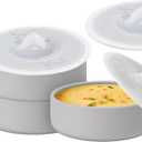 Silicone Egg Poacher Cups with Lids Set of 3, Egg Poaching Cups for Microwave Egg Cooking, Toaster Oven Air Fryer Egg Mold Nonstick Poached Egg Maker Grey