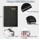 2025 Planner Weekly & Monthly, 18 Months Daily Planner 2025-2026, Jul.2025-Dec.2026, Calendar Agenda Planner with Tabs Sticker, A5 Size, 100GSM Paper, Black