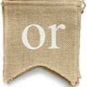dealzEpic - BOY OR GIRL - Rustic Burlap Banners for Baby Shower or Gender Reveal Party Decoration - Swallowtail Shaped Banners with Stitched Edges