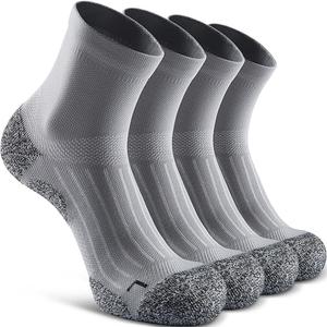 Quarter Compression Socks for Men Women, Cushioned Running Hiking Socks, Size: Medium