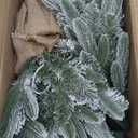 3ft Flocked Prelit Christmas Tree with 60 LED Lights & 8 Lighting Modes, Small Battery Powered Tabletop Xmas Tree for Indoor Holiday Dcor, Mini Artificial Snow Tree with Burlap Base