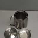 119oz 304 Stainless Steel Deep Fryer Pot with Basket & Strainer, Large Capacity Bacon Grease Container for Kitchen,Frying, Cooking, Camping,Oil Filter Container - Dishwasher Safe (119oz/3.5L/3.7Qt)