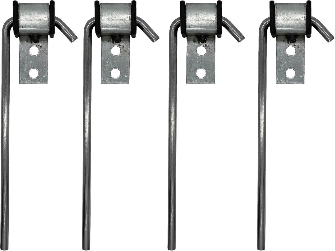 HAOXAOON 4 Pcs Heavy Duty Exhaust Hanger Rod -Universal Use Exhaust Hanger - 3/8" Rod 10" Long